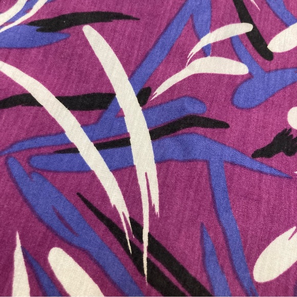 Vintage Catalina Purple Abstract Print Button Down Blouse - Picture 2 of 10
